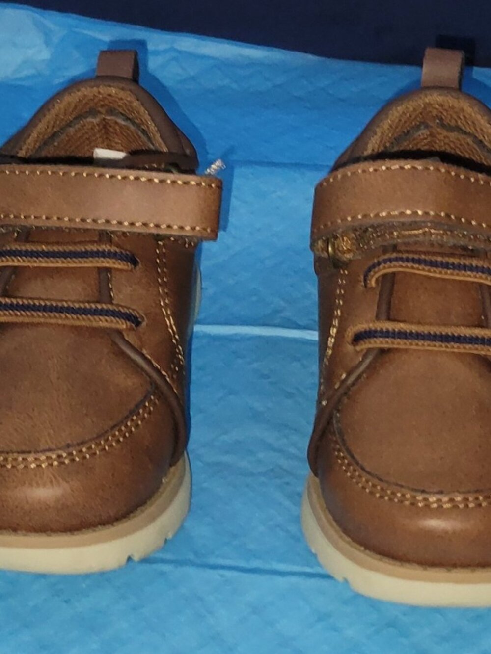 Stride Rite SIze 6M  Toddler Brown Velcro Shoes – Wide Feet Friendly
